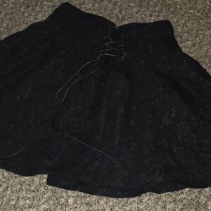 SHEIN Floral Tie Front Mini Skirt